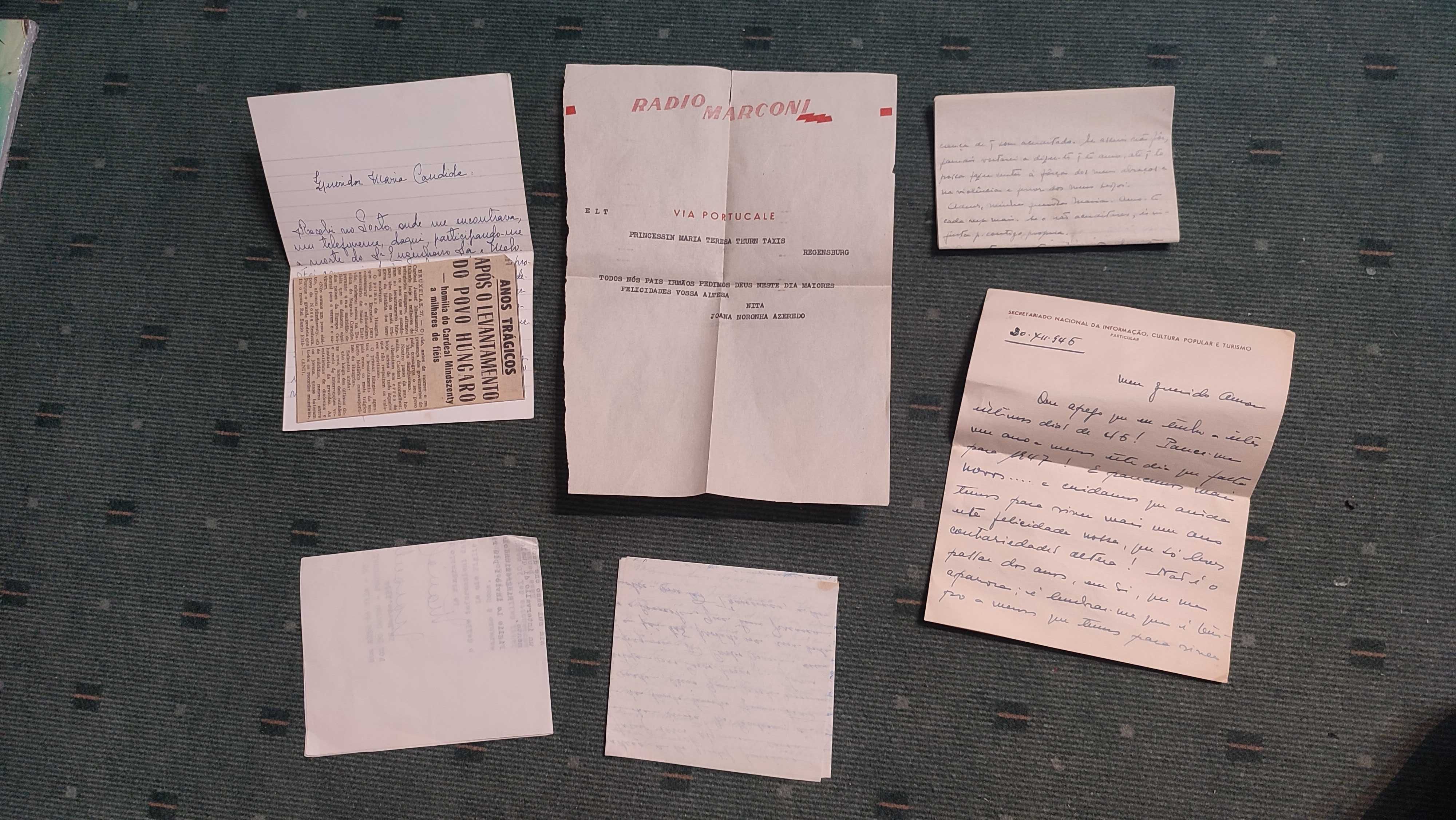 Lote com 78 cartas antigas