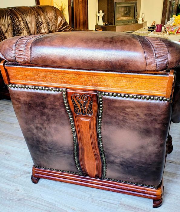 Zestaw mebli holenderskich 3,2,1 plus puf