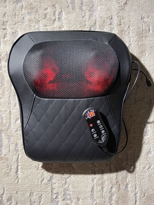 Подушка масажер для шиї, спини та всього тіла на акумуляторі