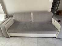 Sofa kanapa z funkcją spania szara z Agata Meble