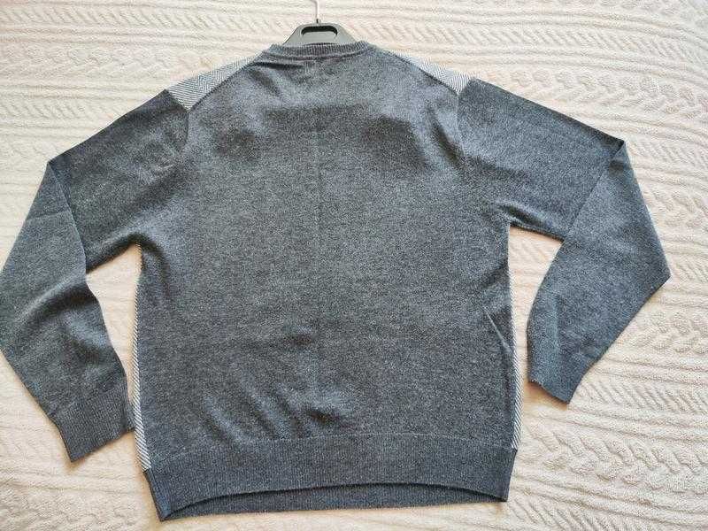 Чоловічий класичний вовняний светр з кашеміром та шовком alfred muller