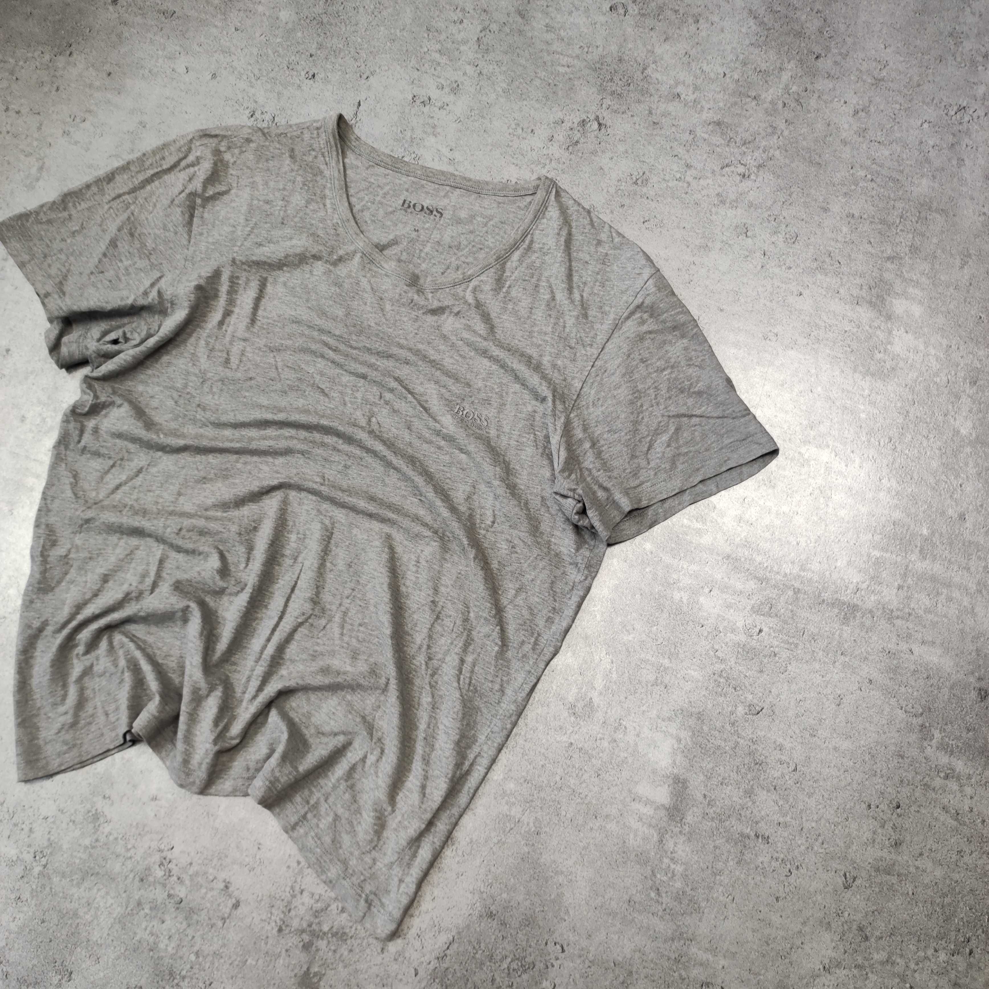 MĘSKA Koszulka Elegancka Basic Małe Logo Hugo Boss Bawełna Klasyczna