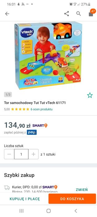 V-tech tut tut autka:wielka zjezdzalnia super tor, wyrzutnia autek