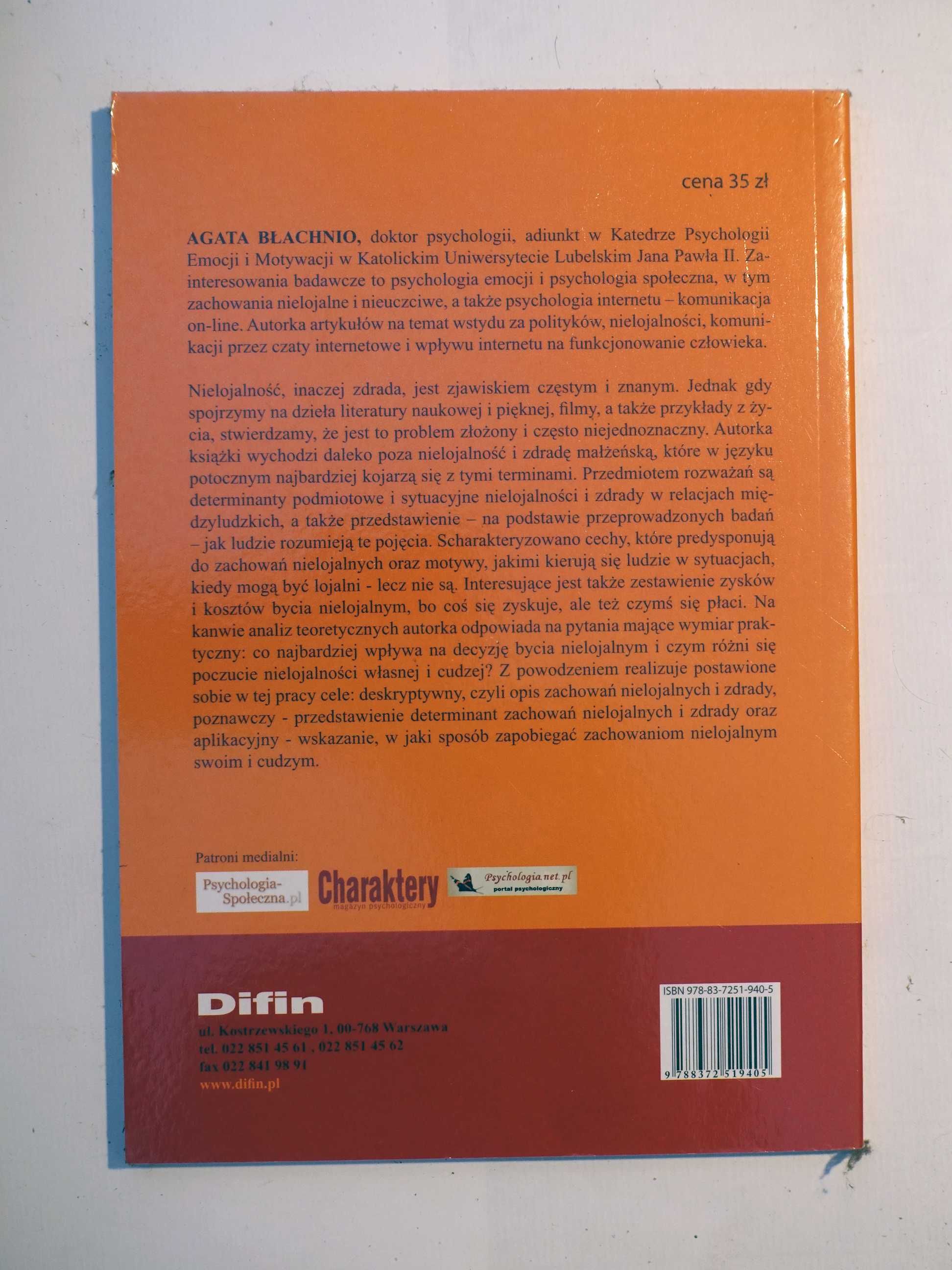 Agata Błachnio "Psychologia zdrady"