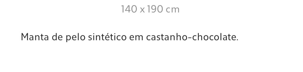 Manta Pelo Sintético Zara Home NOVO