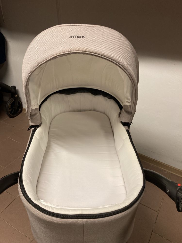 Wózek MILU KIDS ATTESO 2w1 / 3w1 / 4w1 z bazą Isofix BEŻOWY