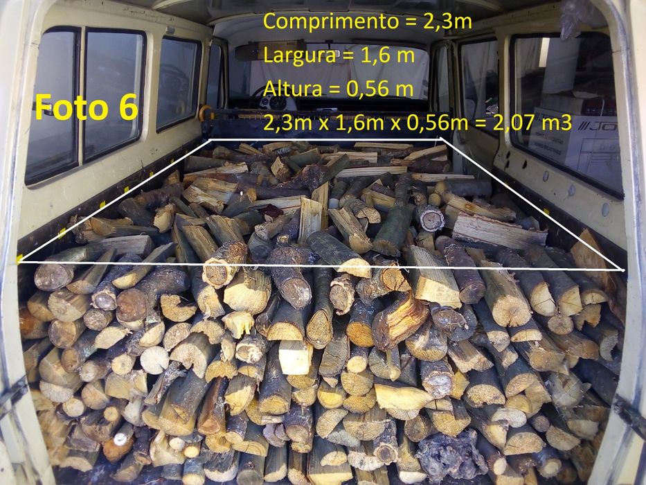 Lenha seca e rachada no Verão