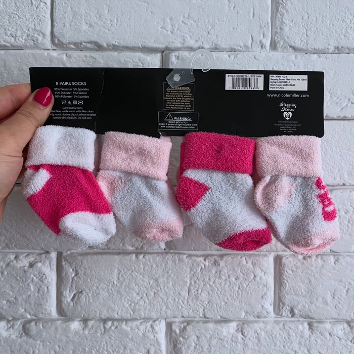 Nicole Miller New York TK Maxx 0-6m skarpetki dla noworodka mięciutkie