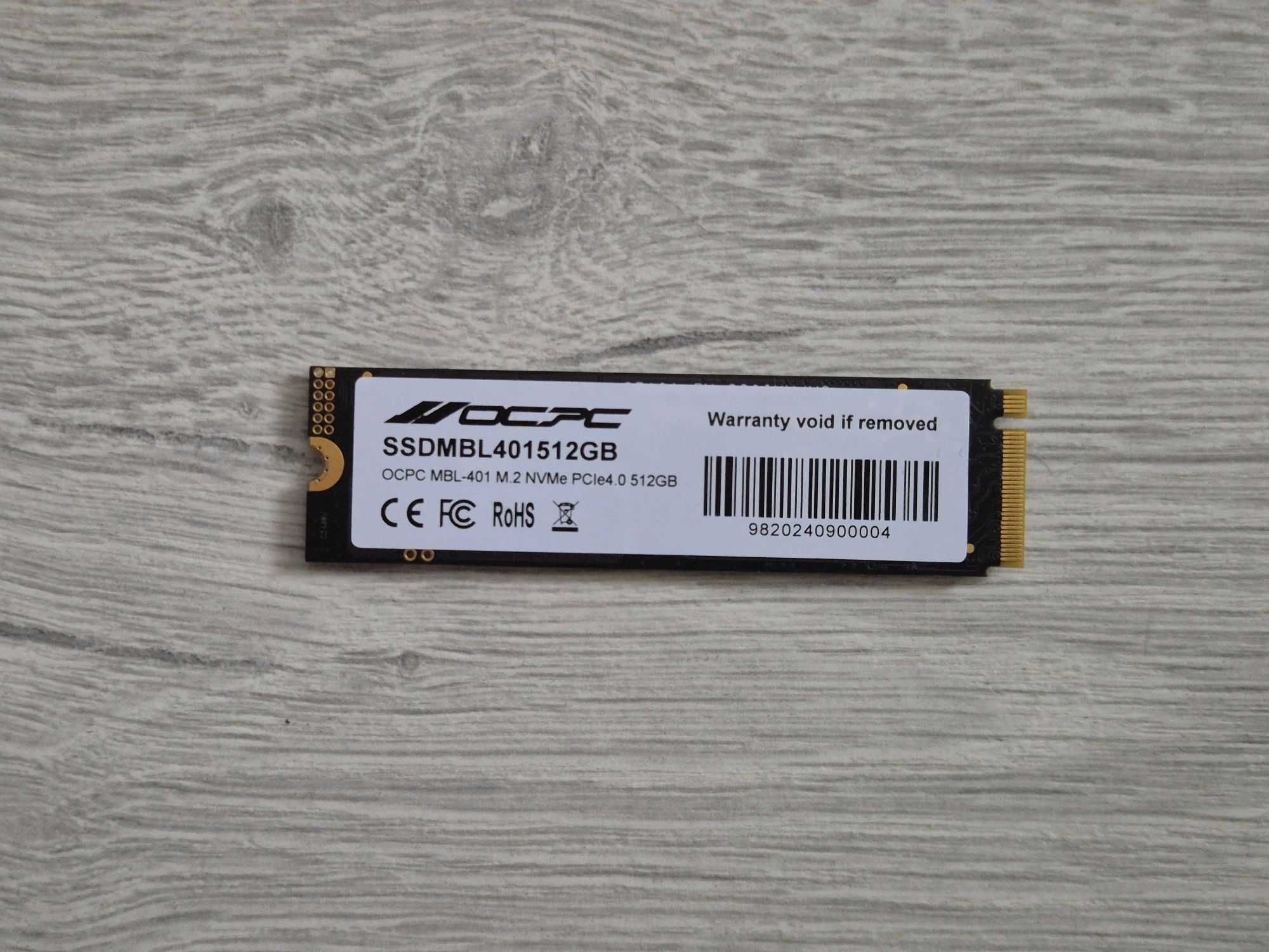 новий M.2 SSD диск 512GB OCPC MBL-401 (7000-6500MBs\NVMe\PCI-e 4.0 x4)