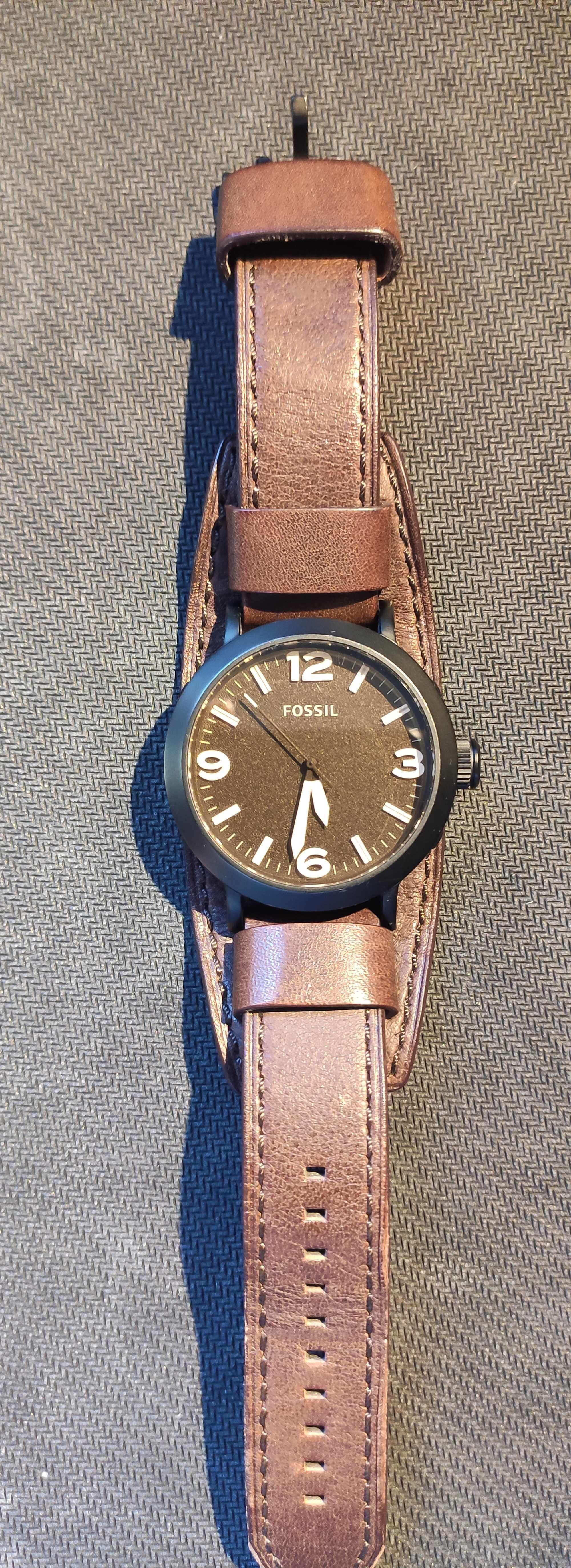 Zegarek męski Fossil jr1365 Leather - SKÓRA