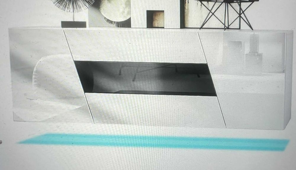 Cómoda Aparador LED Houston – Novo, Branco Brilho