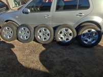 Alufelgi 15" 5x100 ET38 Audi + opony letnie Dunlop 195/65R15 - 5 sztuk