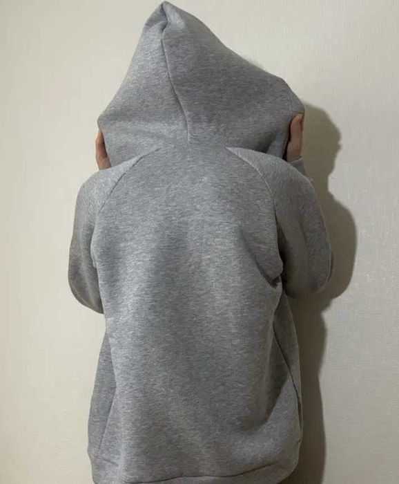 Спортивна кофта худі жіноча на блискавці тепла оверсайз з бавовни фліс