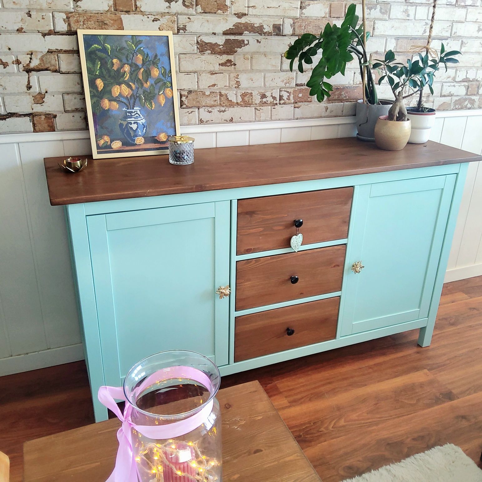 Komoda drewniana ikea hemnes szafka bufet leksvik bielizniarka