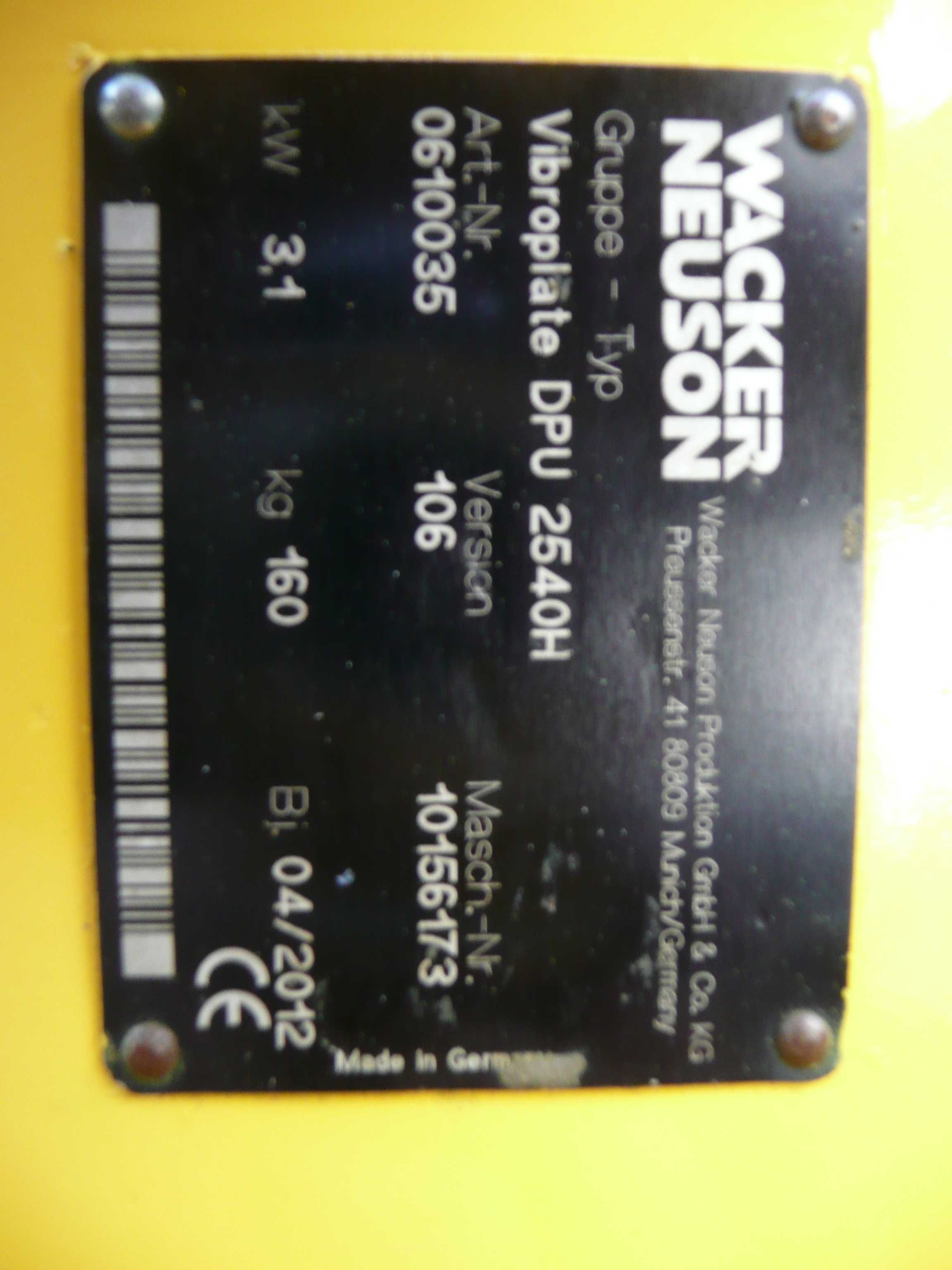 Zagęszczarka Wacker Neuson DPU 2540 H