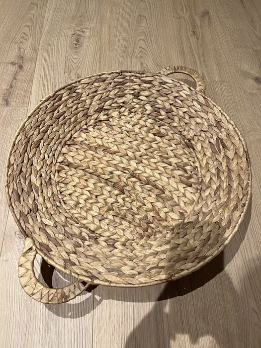 Prato grande decorativo, material tipo cesto