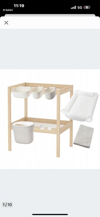 Przewijak stojak stelaż IKEA + organizery