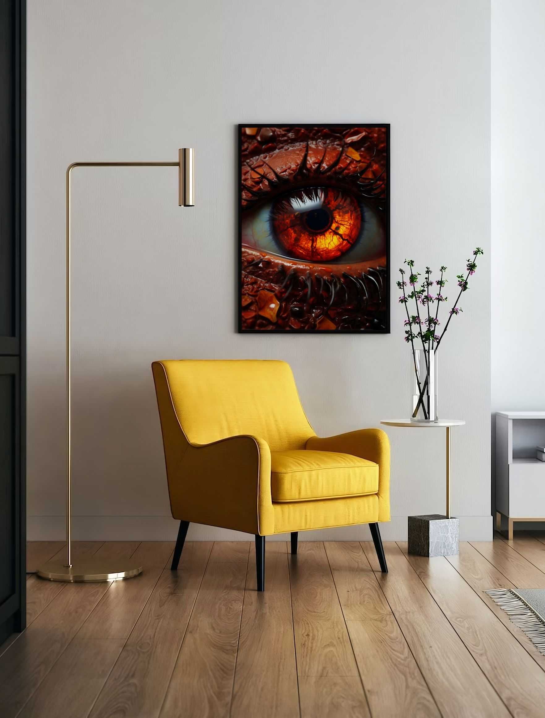 Plakat na Ścianę Obraz Demoniczne Oko Czerwone Fantasy 40x60 cm