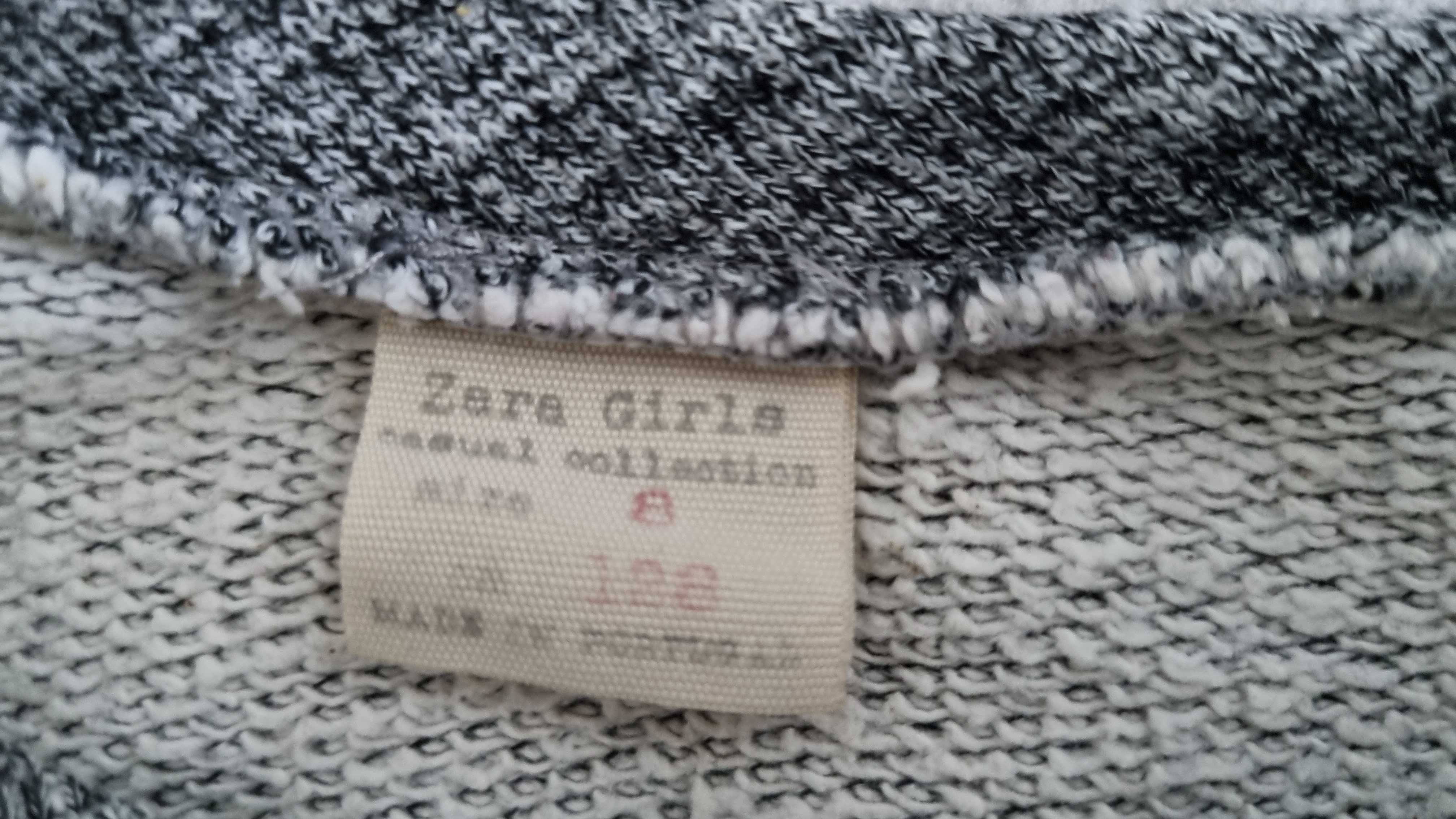 Bluza dziewczęca szary melanż z lisem Zara Girls roz.128