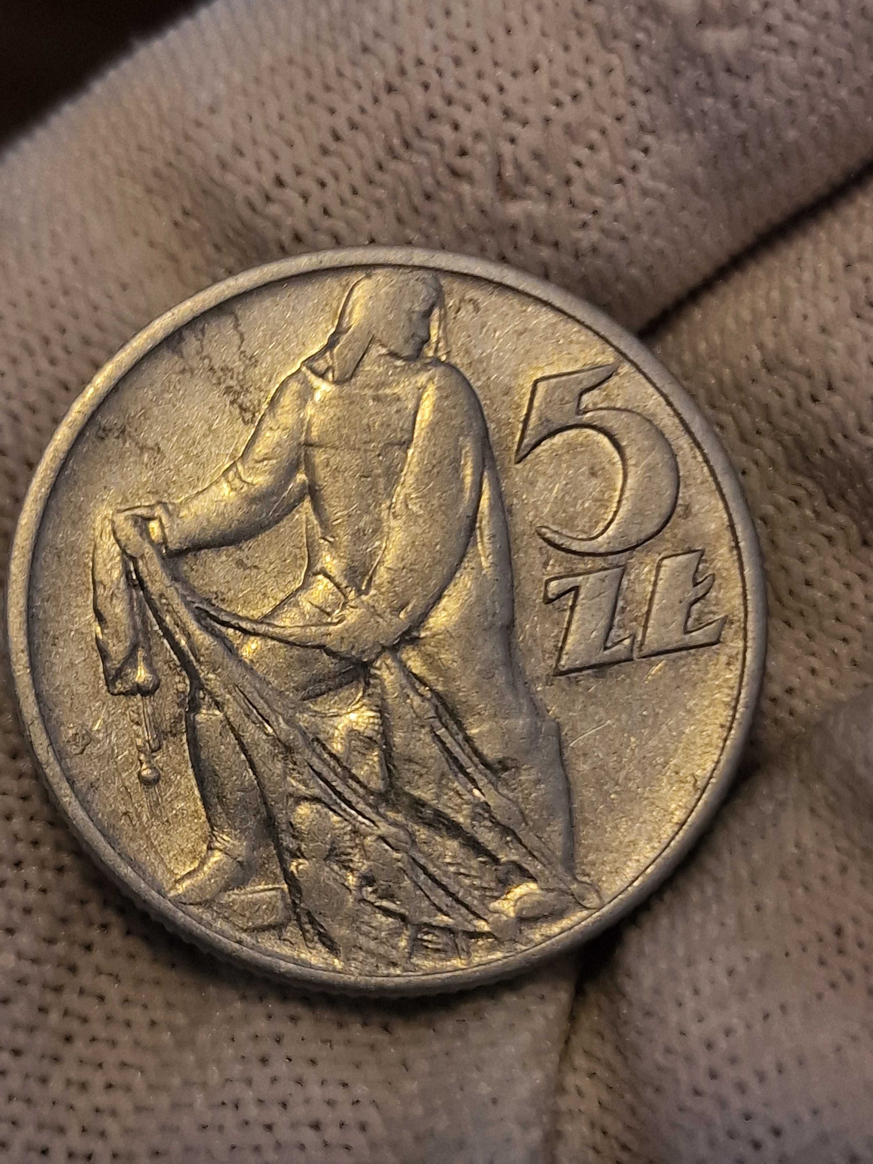 5zł 1958 Rybak wąska ósemka -rzadka