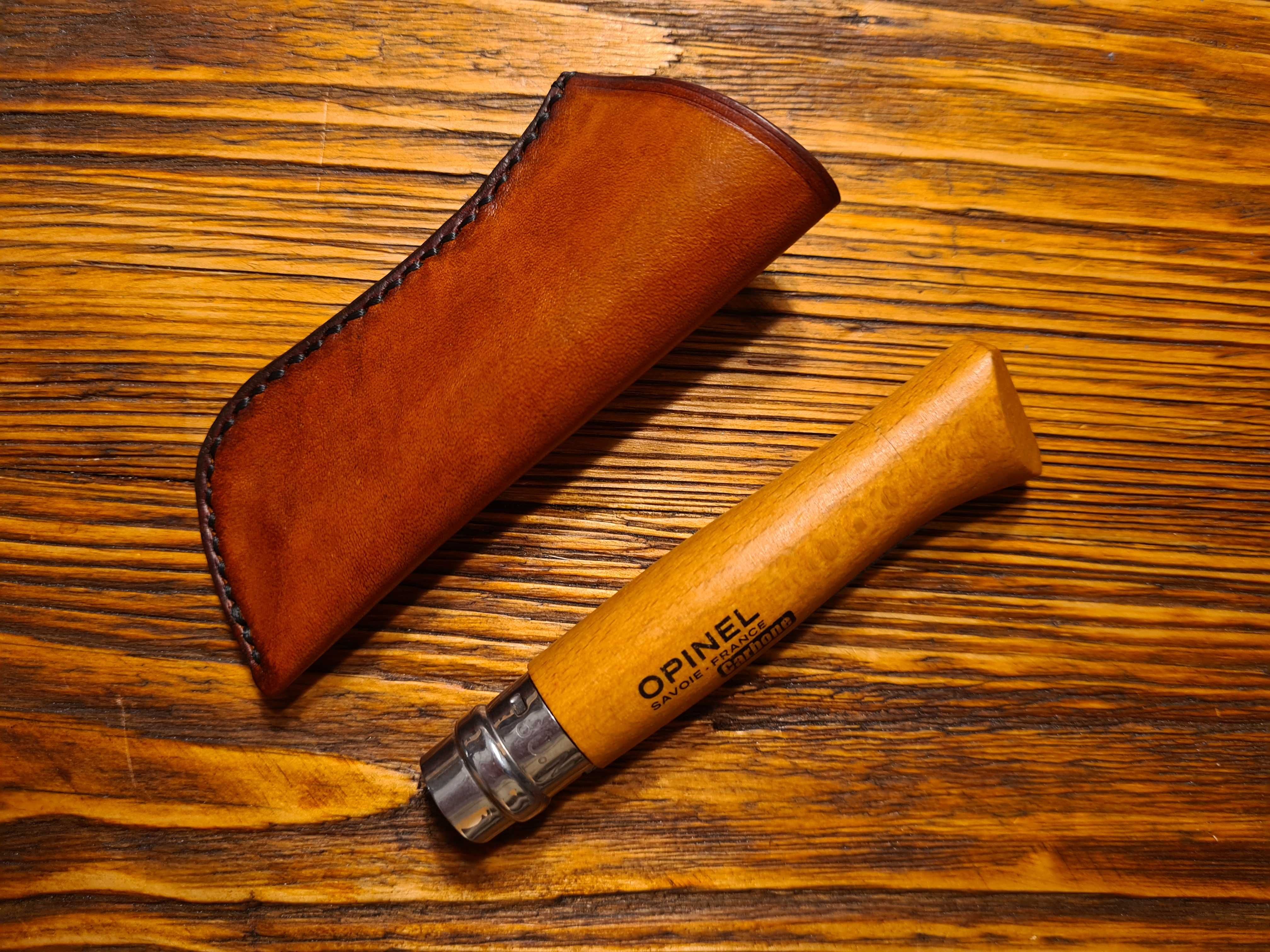 Opinel nr 8 etui, pokrowiec kabura skóra nat. EDC