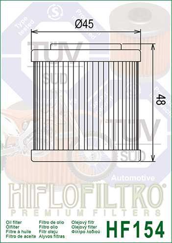 Filtr oleju Hiflofiltro HF154 Husqvarna SM TC TE QM