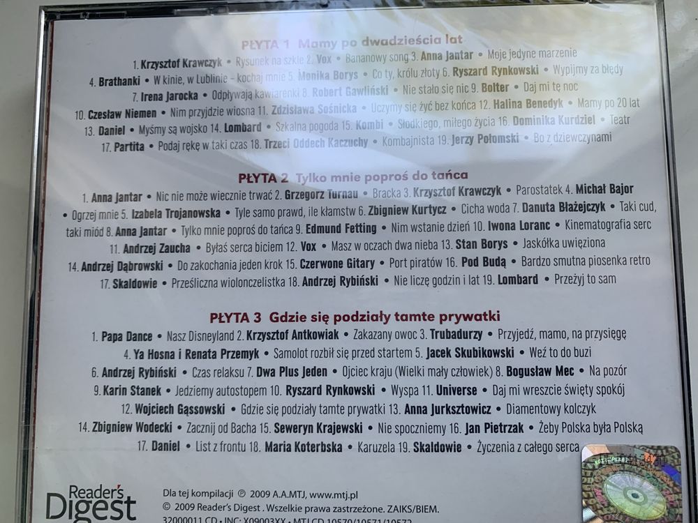 Zstaw trzech płyt audio CD, Festiwalowe Szlagiery