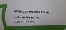 50szt Kubek/ miska na zupę 350ml + pokrywka z masy trzcinowej.