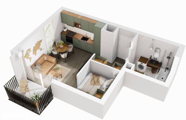 kup mieszkanie z 23% VAT-em, Jeżyce, kawalerka z widokiem na patio