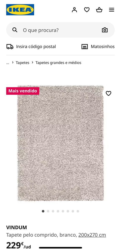 Tapete grande mdelo VINDUM Ikea 2.00x2.70 cm