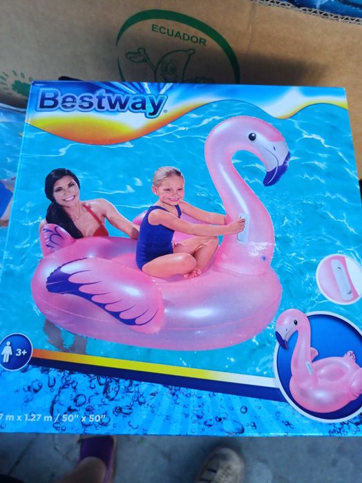 nowy materac do plywania FLAMING wyspa do plywania