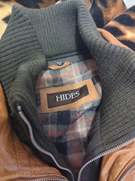 Куртка чоловіча шкіряна байкерська пілот велика HIDES