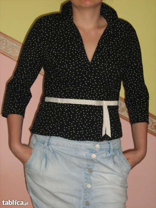 Elegancka koszula w groszki roz M L