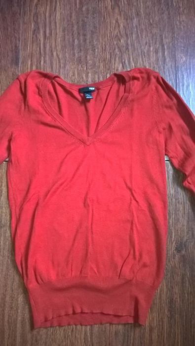 Sweter czerwony H&M rozmiar s