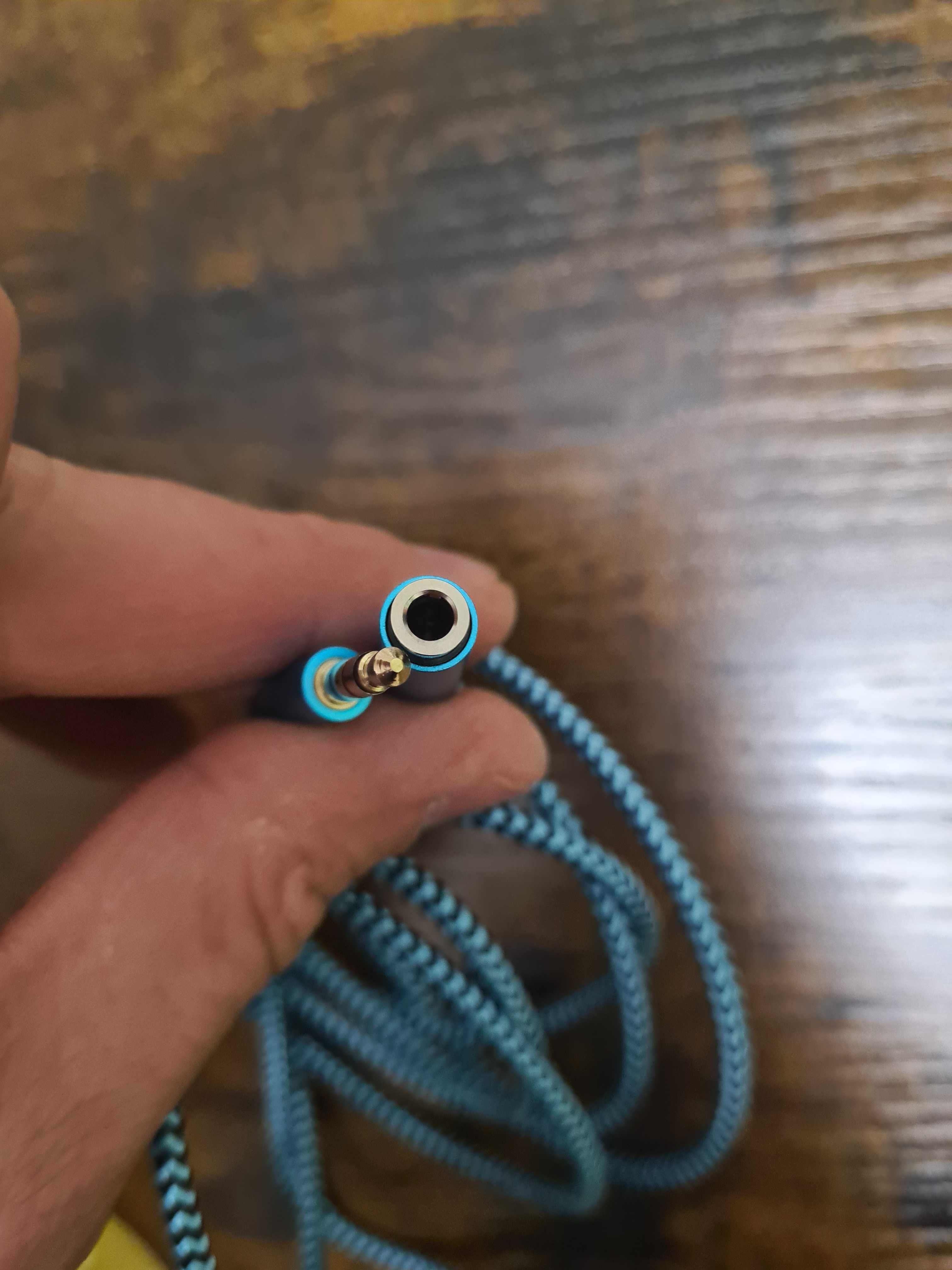 Kabel Adaptera żeński na Męski niebieski 1.9m