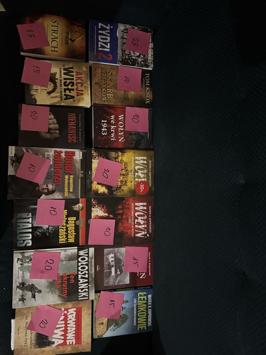 Duży wybór książek- kryminały, biografie, sport, historia