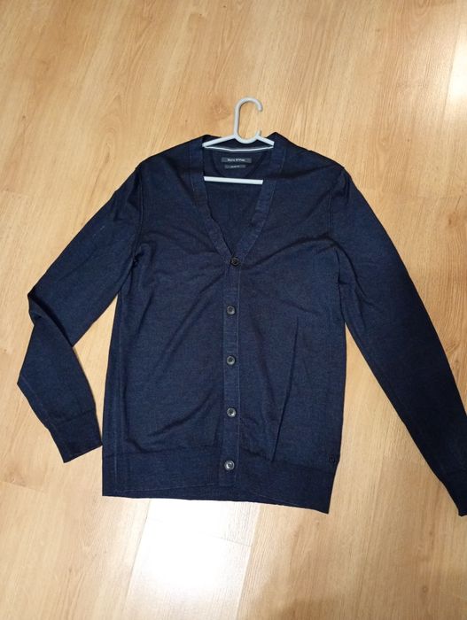 Sweter Marc O'polo M męski rozpinany wełna 100% granatowy