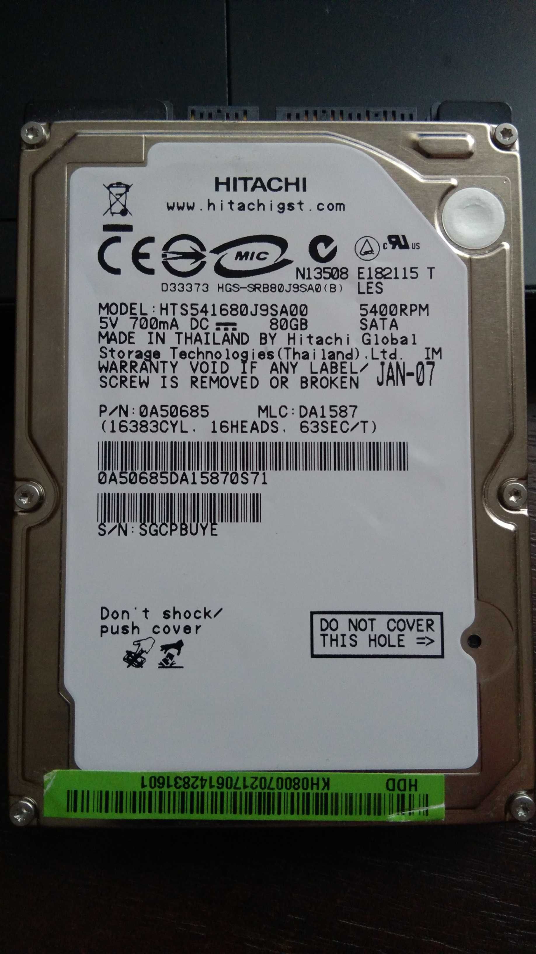 HDD 2.5 80Gb Hitachi/жорсткий диск