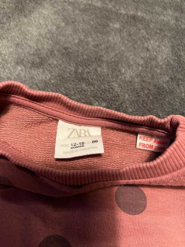 Różowa bluza w grochy Zara 86