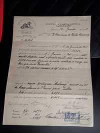 Documento:  Recibo companhia Seguros, Ano  1909