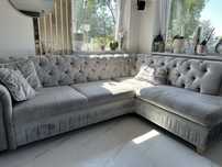 Naroznik Chesterfiel Velvet gloss funkcja spania
