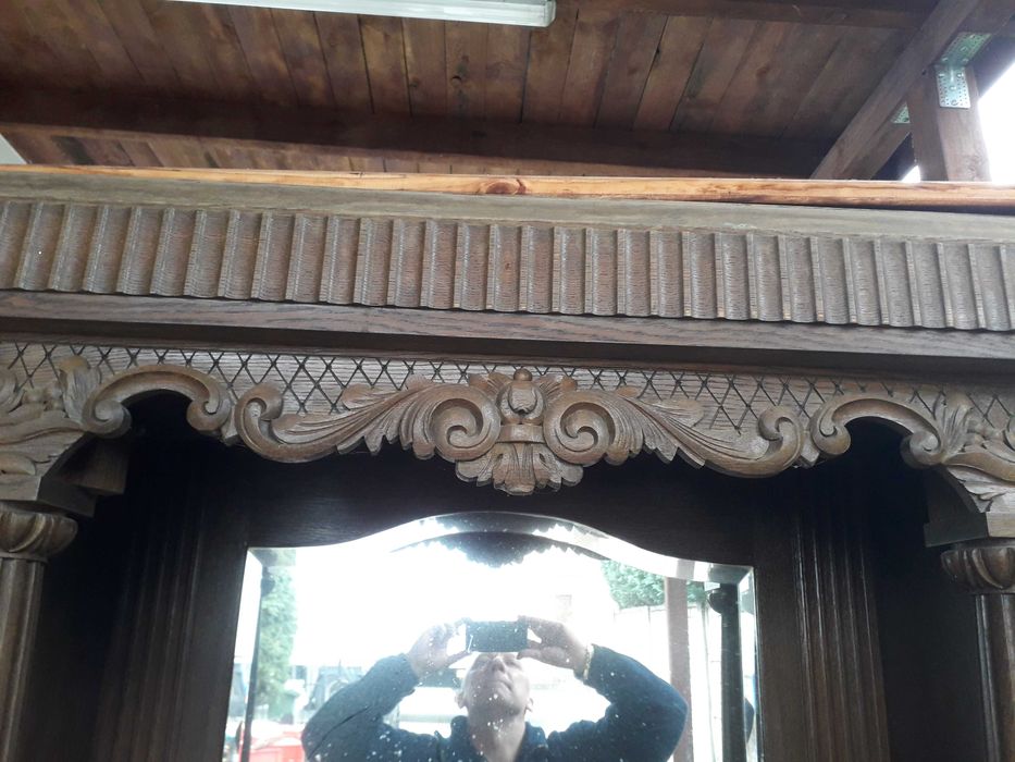 Komoda kredens dębowa 2 częściowa