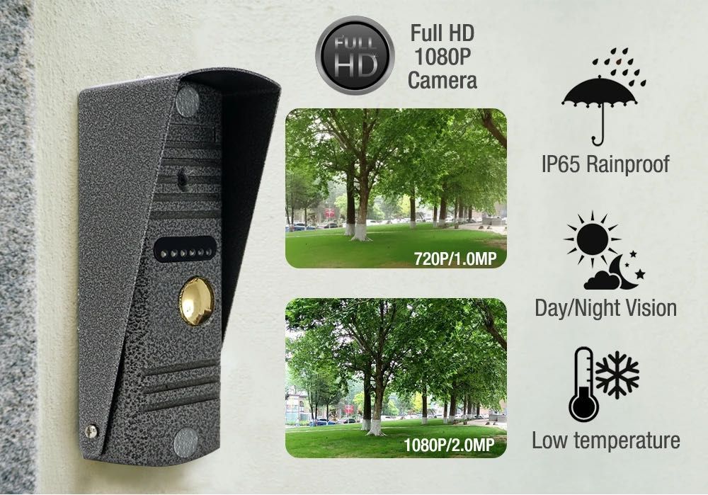 Відеодомофон Tuya 10” Full HD WiFi H-B6-P201S-M492BA-B