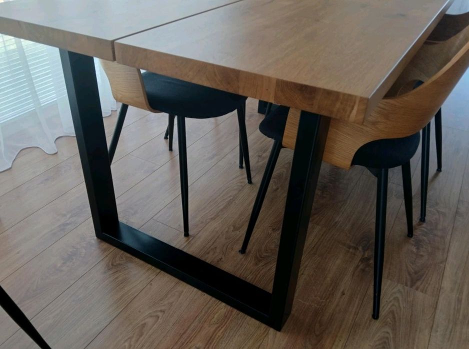 Stół rozkładany drewniany 160x90 do salonu jadalni krzesła