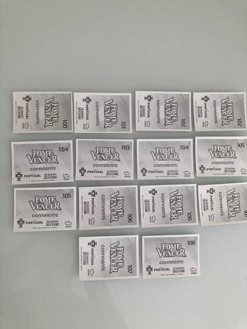 Cromos Fome de vencer 2021, (144) normais, prateados (incluindo CR7)*