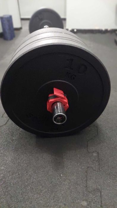 Zestaw bumpery 100 kg + gryf olimpijski 220 cm 20 kg + zaciski NOWE