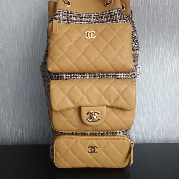 Torba plecak Tweed Caramel Elegancka Hit