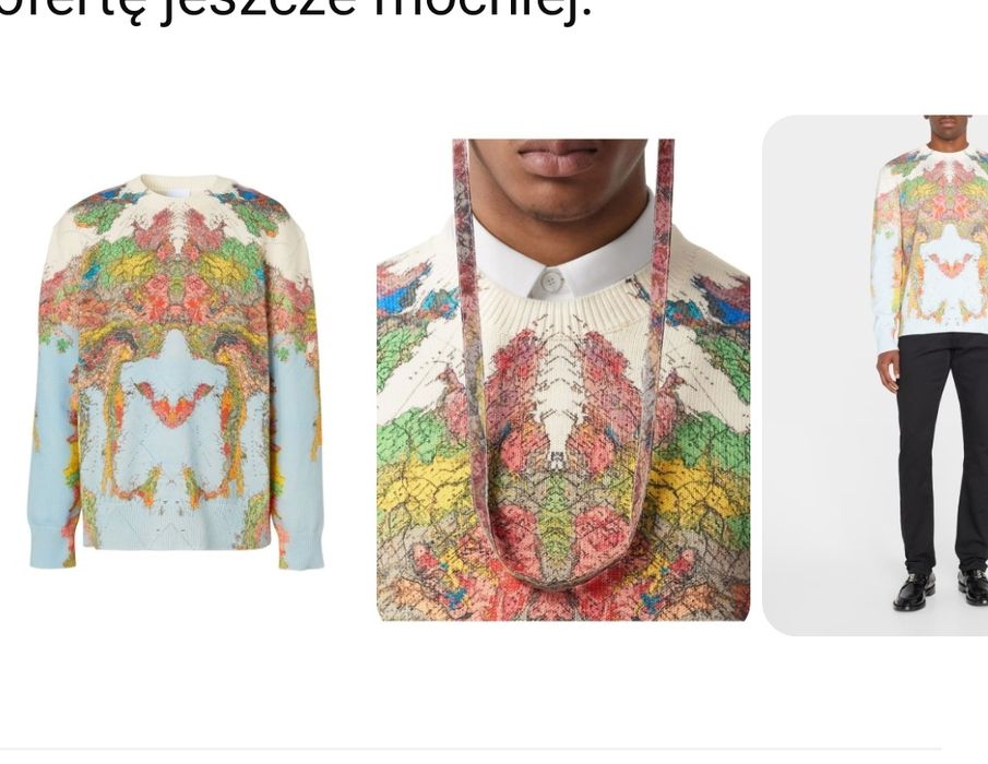 Burberry sweter kolekcjonerska wersja
