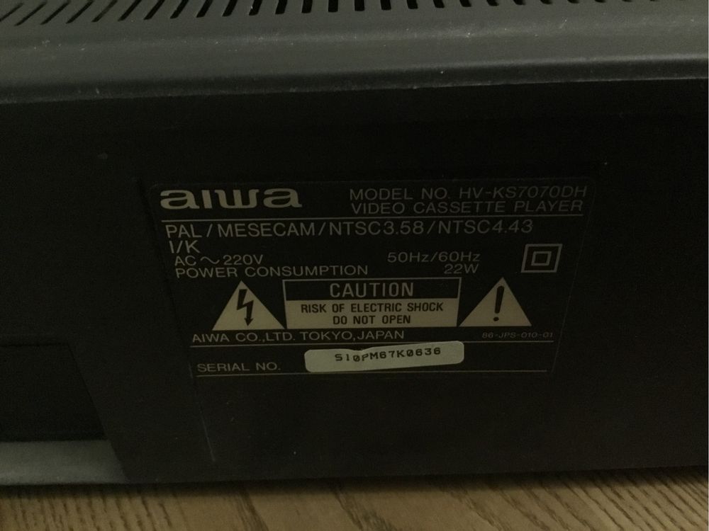 Видеомагнитафон АlWA на запчасти модель № HV- KS7070DH