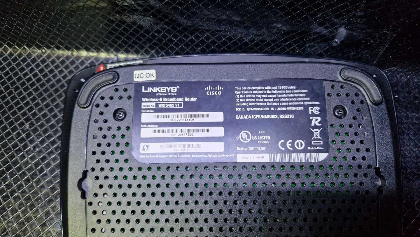 Linksys WRT54G2-V1